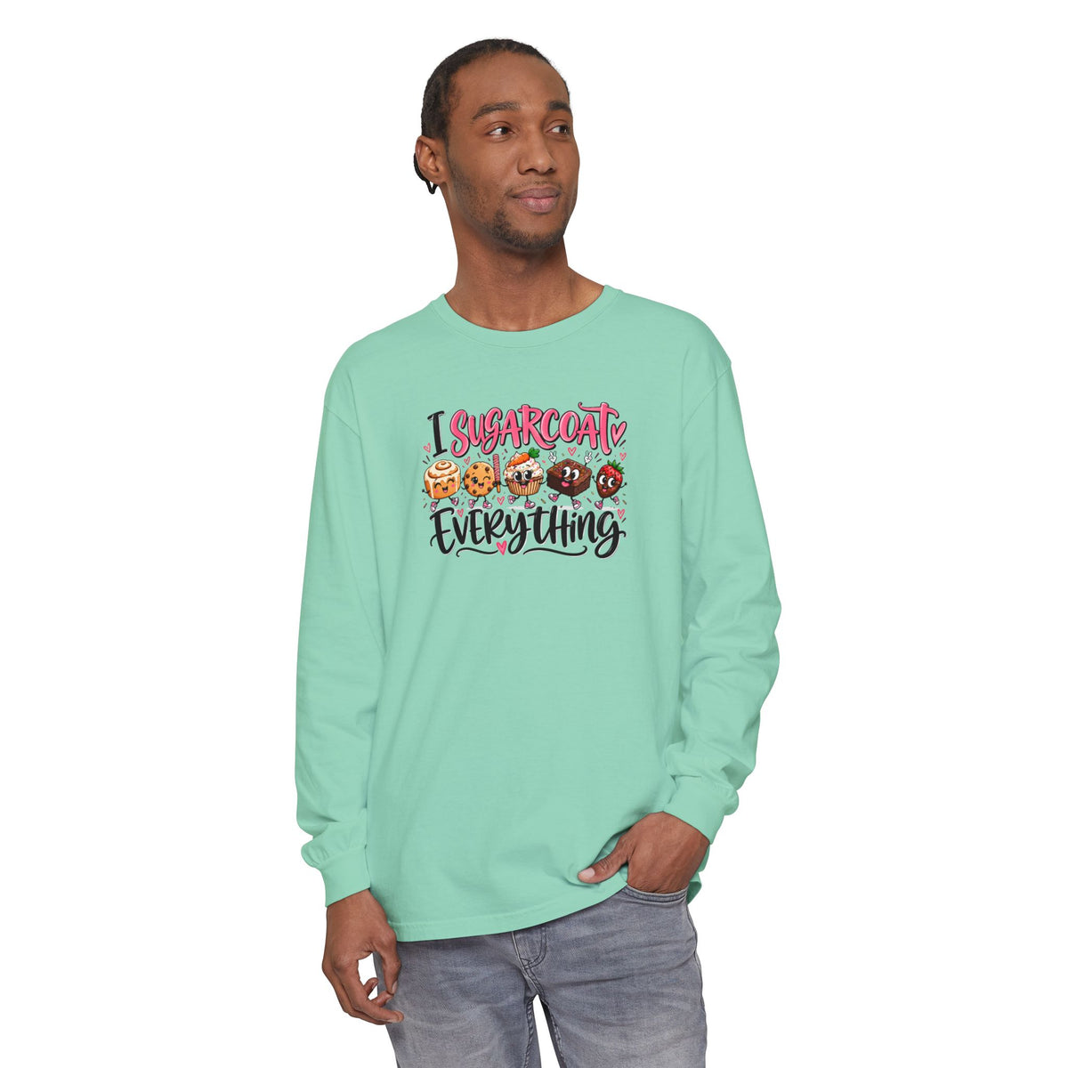 I Sugarcoat Everything - Comfort Colors Long Sleeve Tee