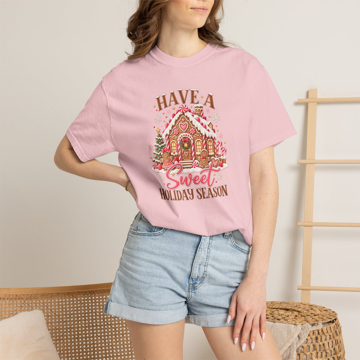 Have a Sweet Holiday Season Gingerbread - Comfort Color Tee