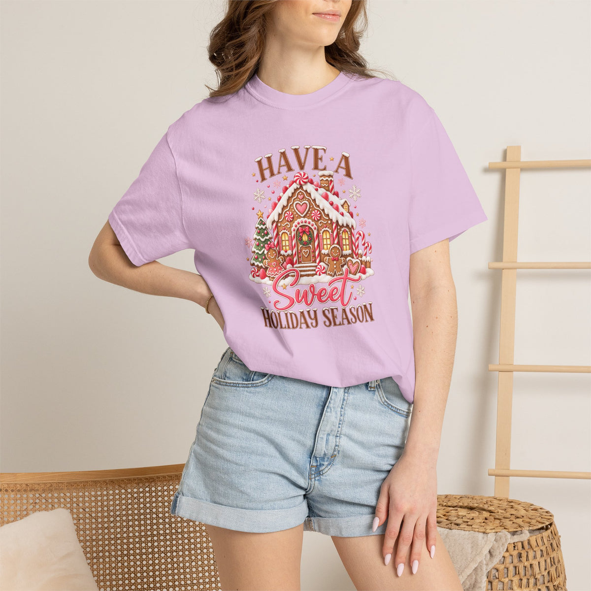 Have a Sweet Holiday Season Gingerbread - Comfort Color Tee