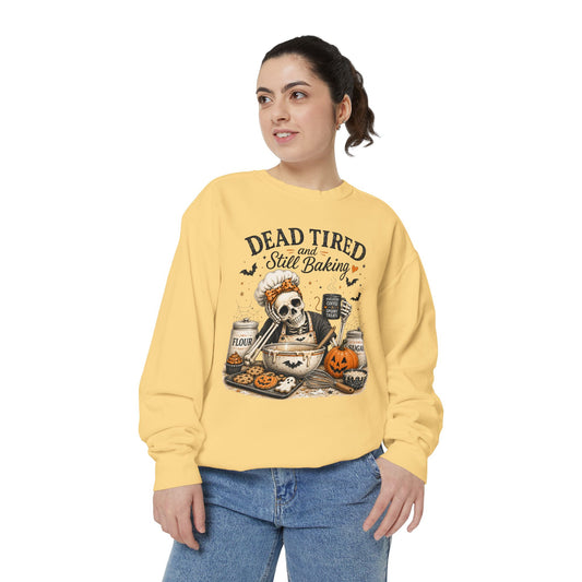 Dead Tired and Still Baking - Comfort Colors Long Sleeve Tee