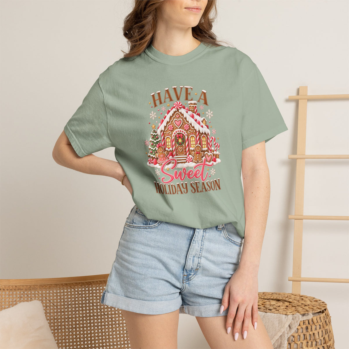 Have a Sweet Holiday Season Gingerbread - Comfort Color Tee