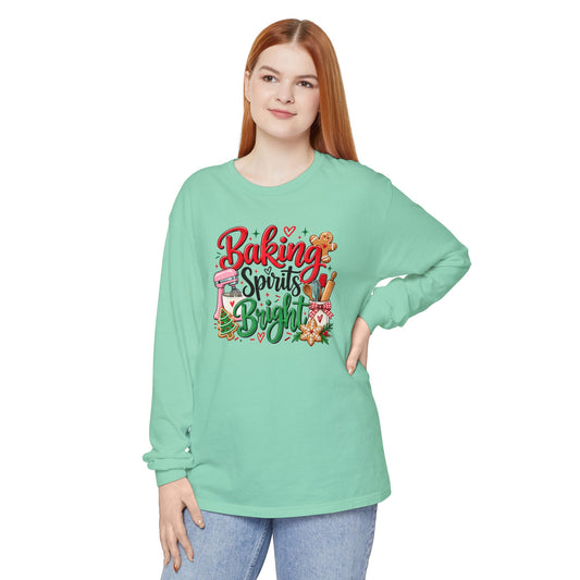 Baking Spirits Bright - Comfort Colors Long Sleeve Tee