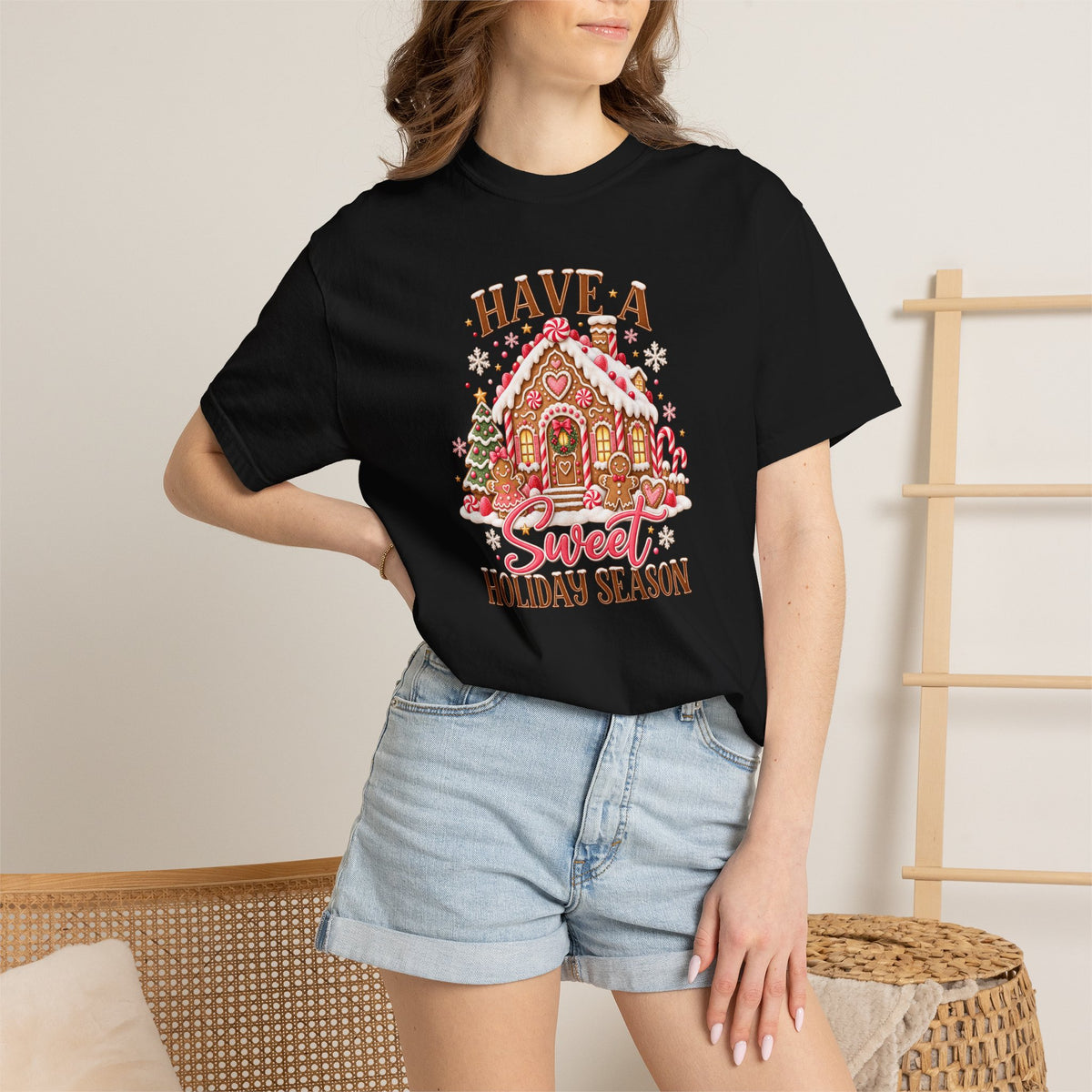 Have a Sweet Holiday Season Gingerbread - Comfort Color Tee