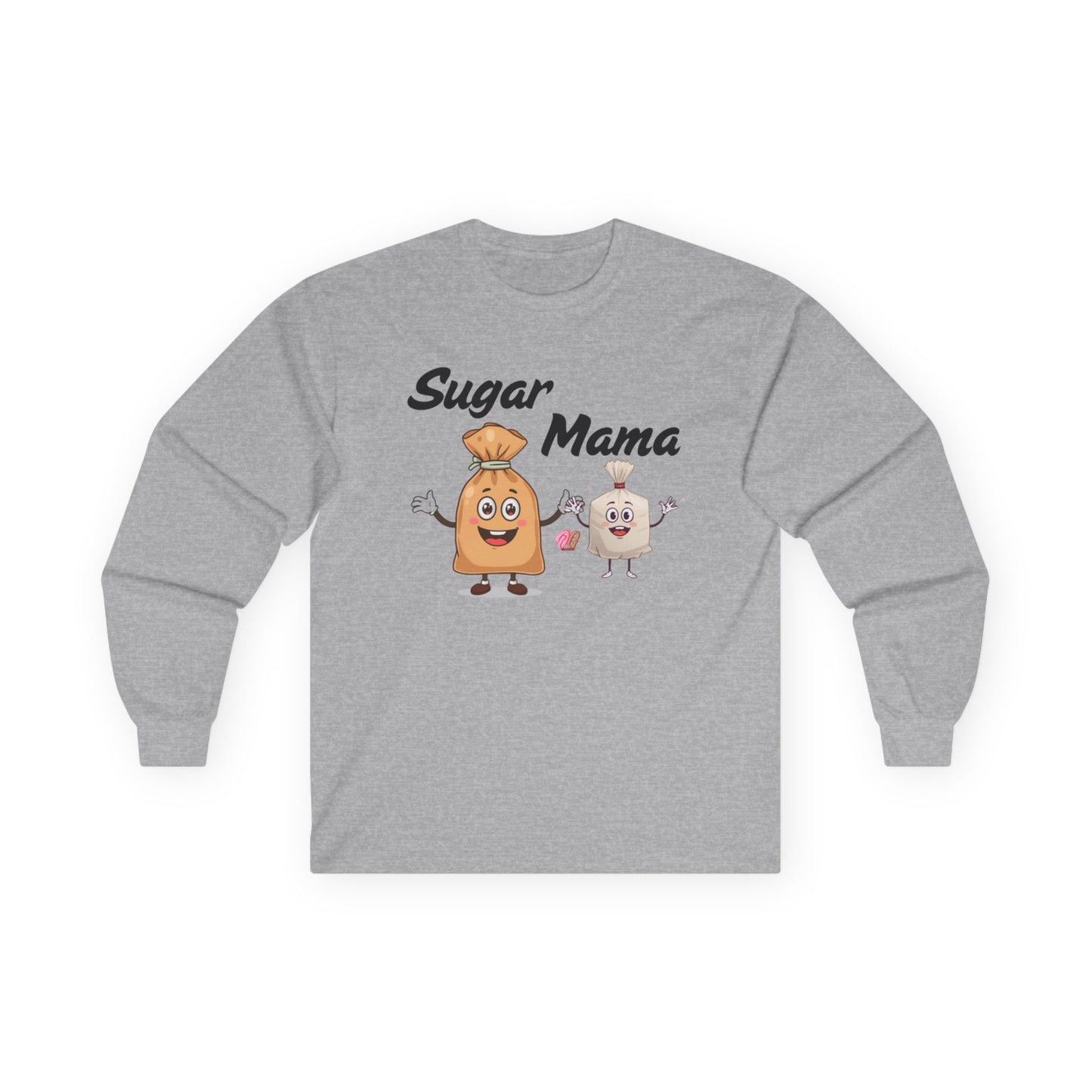 Sugar Mama Long Sleeve Tee, Cute Gift for Moms, Fun Graphic Tee, Casual Wear, Birthday Gift, Family Event