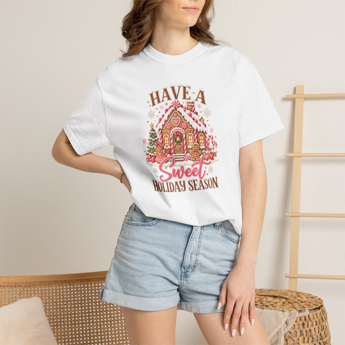Have a Sweet Holiday Season Gingerbread - Comfort Color Tee