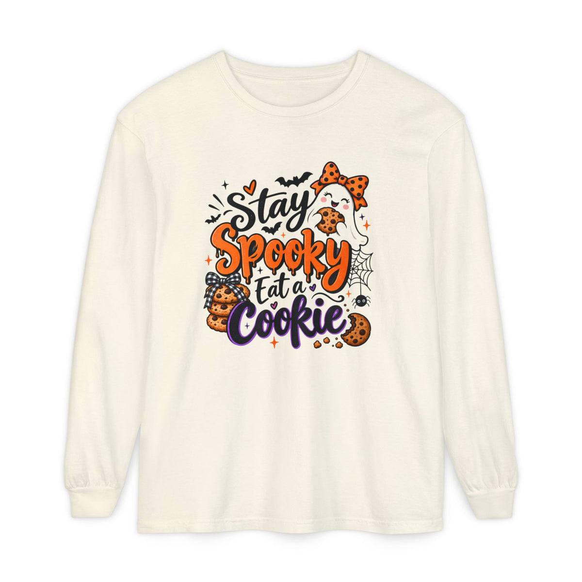 Stay Spooky Eat a Cookie - Comfort Color Long Sleeve Tee