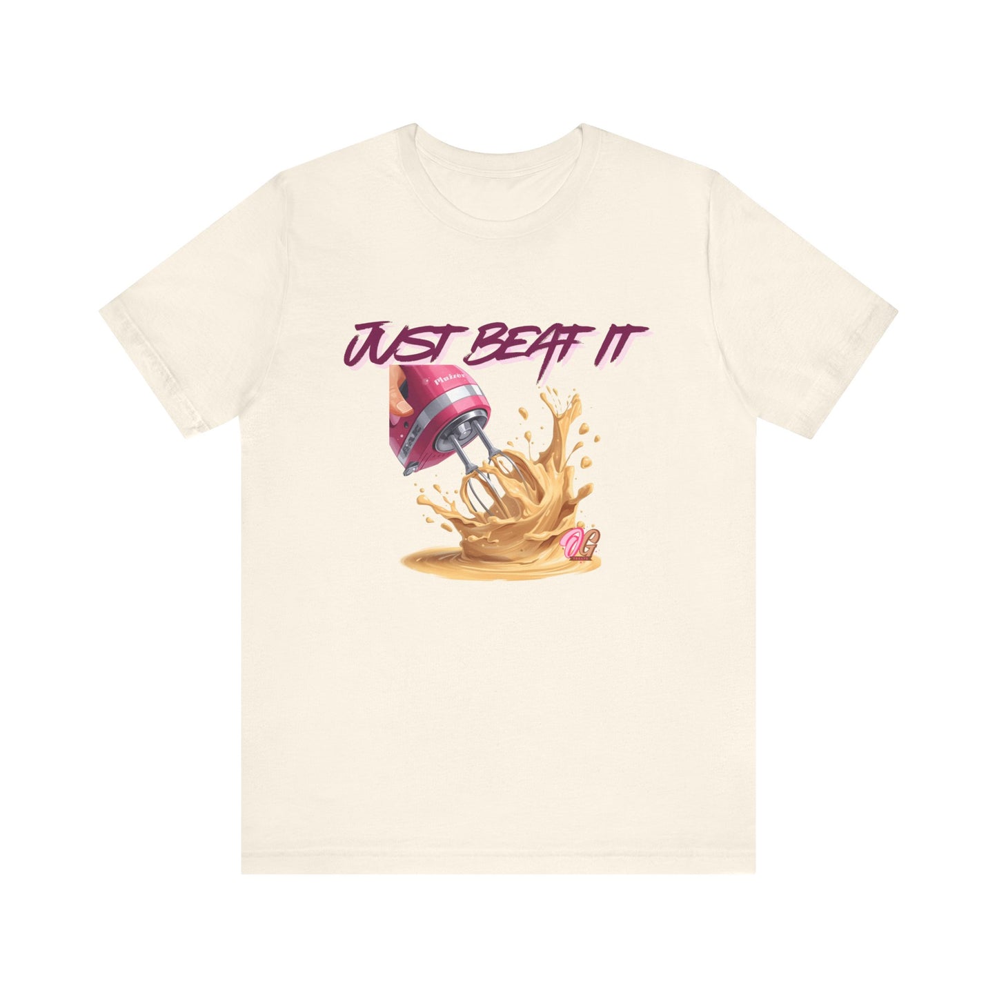 Fun Baking Humor Tee, Just Beat It T-Shirt, Gift for Bakers, Kitchen Humor Shirt, Foodie Apparel, Cooking Gift, Cooking Enthusiast