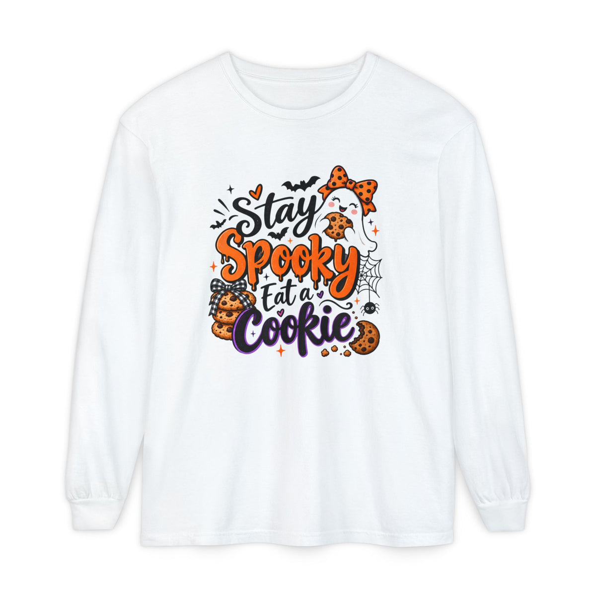 Stay Spooky Eat a Cookie - Comfort Color Long Sleeve Tee