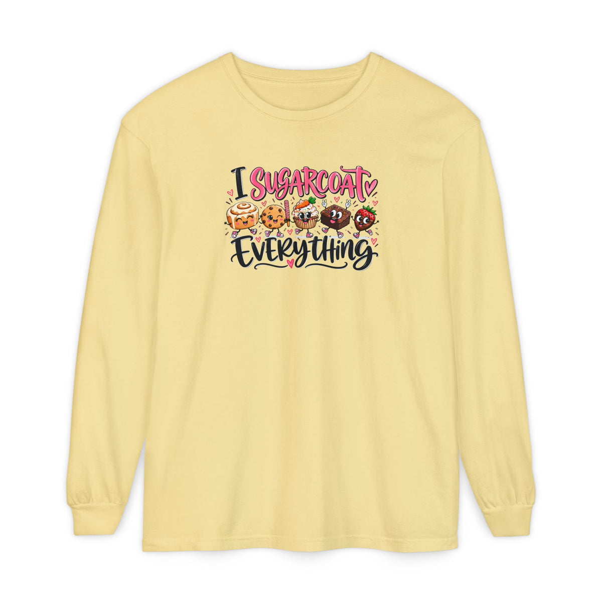 I Sugarcoat Everything - Comfort Colors Long Sleeve Tee