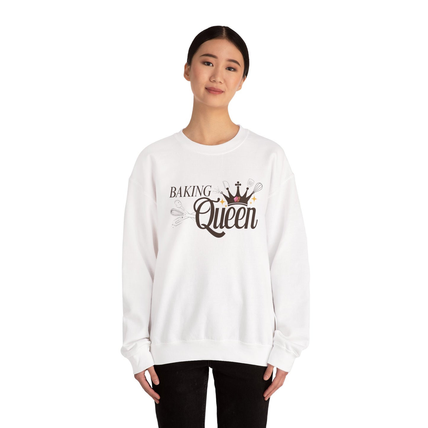Baking Queen Sweatshirt - Cozy Gift for Bakers, Kitchen Lover's Apparel, Baking Gifts, Queen of Baking Crewneck, Baking Enthusiast Clothing