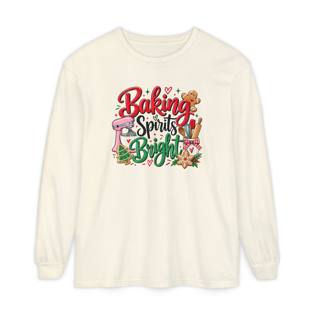 Baking Spirits Bright - Comfort Colors Long Sleeve Tee