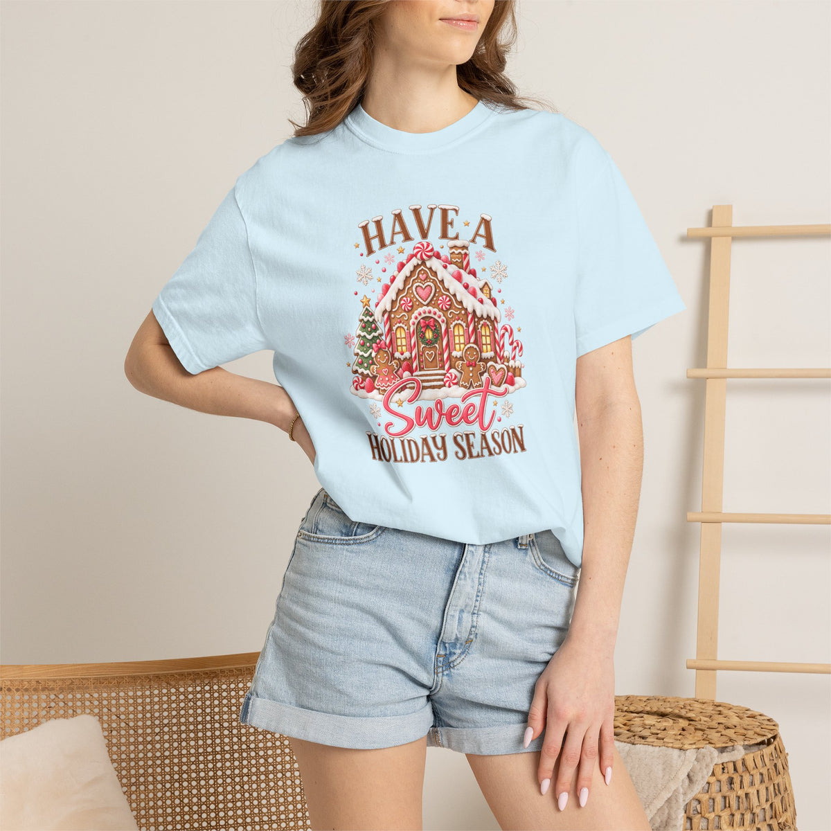 Have a Sweet Holiday Season Gingerbread - Comfort Color Tee