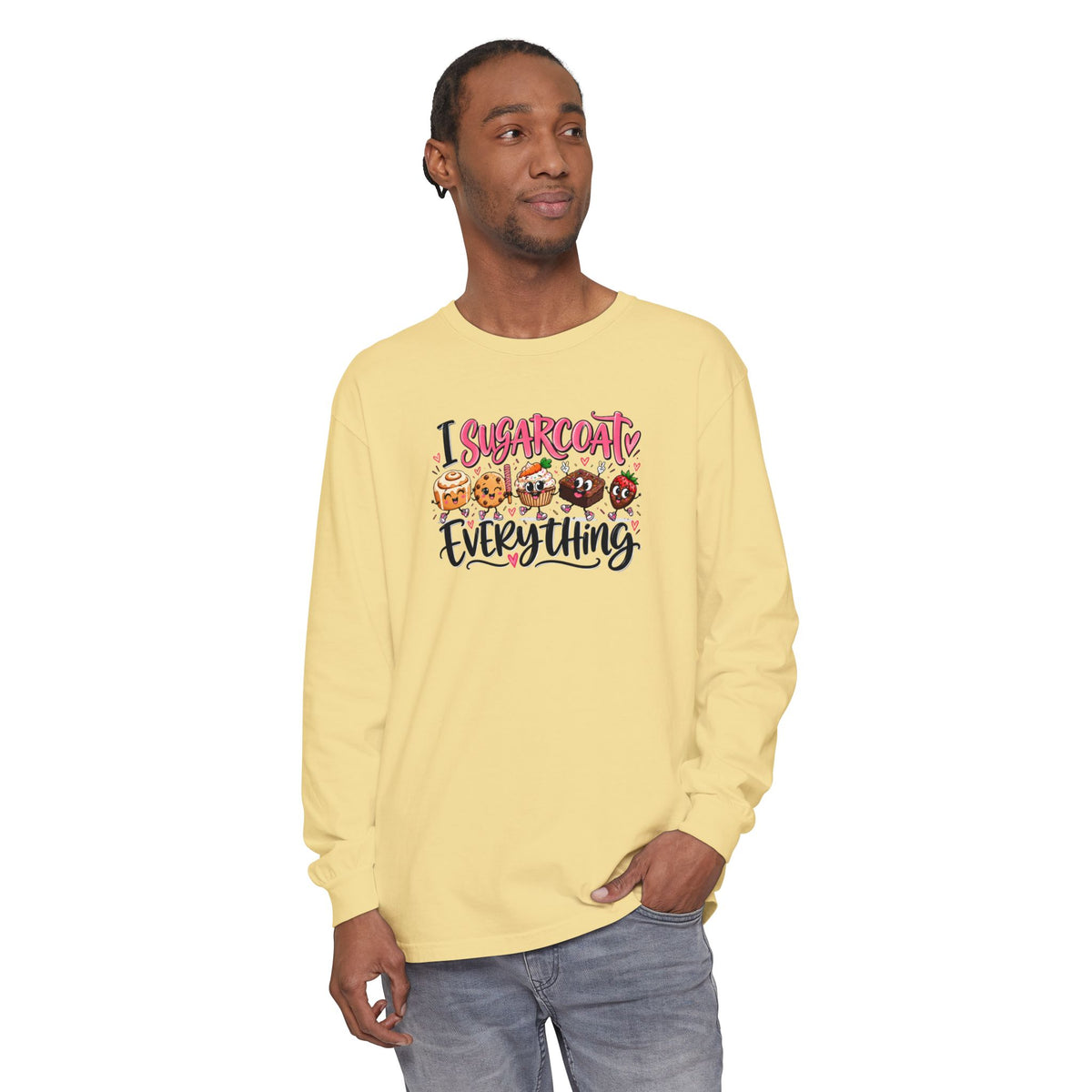 I Sugarcoat Everything - Comfort Colors Long Sleeve Tee