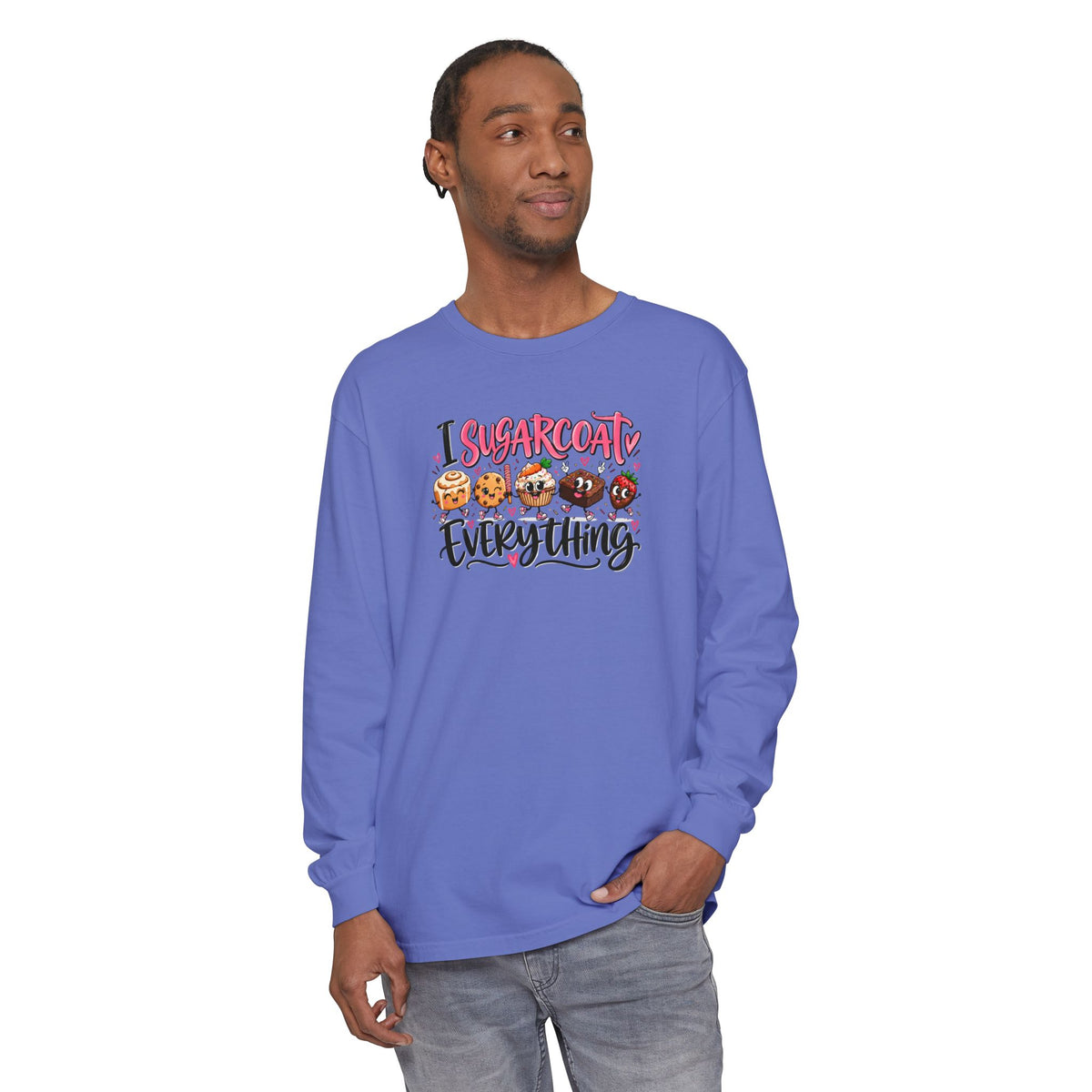 I Sugarcoat Everything - Comfort Colors Long Sleeve Tee