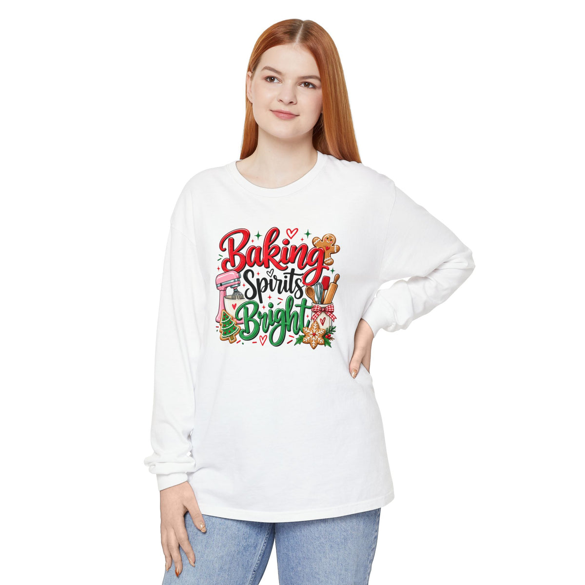 Baking Spirits Bright - Comfort Colors Long Sleeve Tee