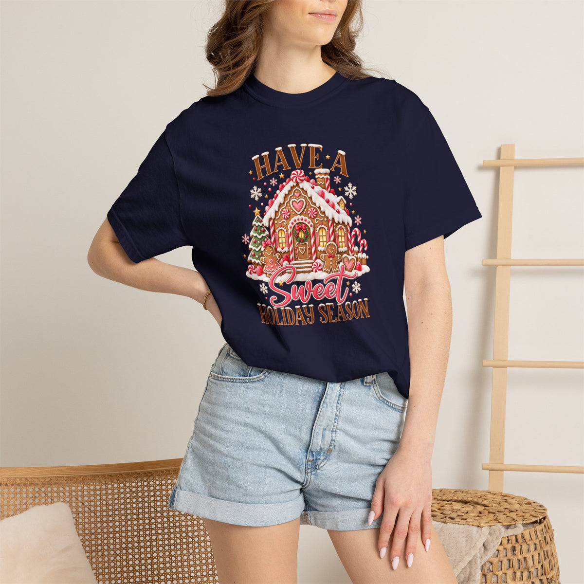 Have a Sweet Holiday Season Gingerbread - Comfort Color Tee