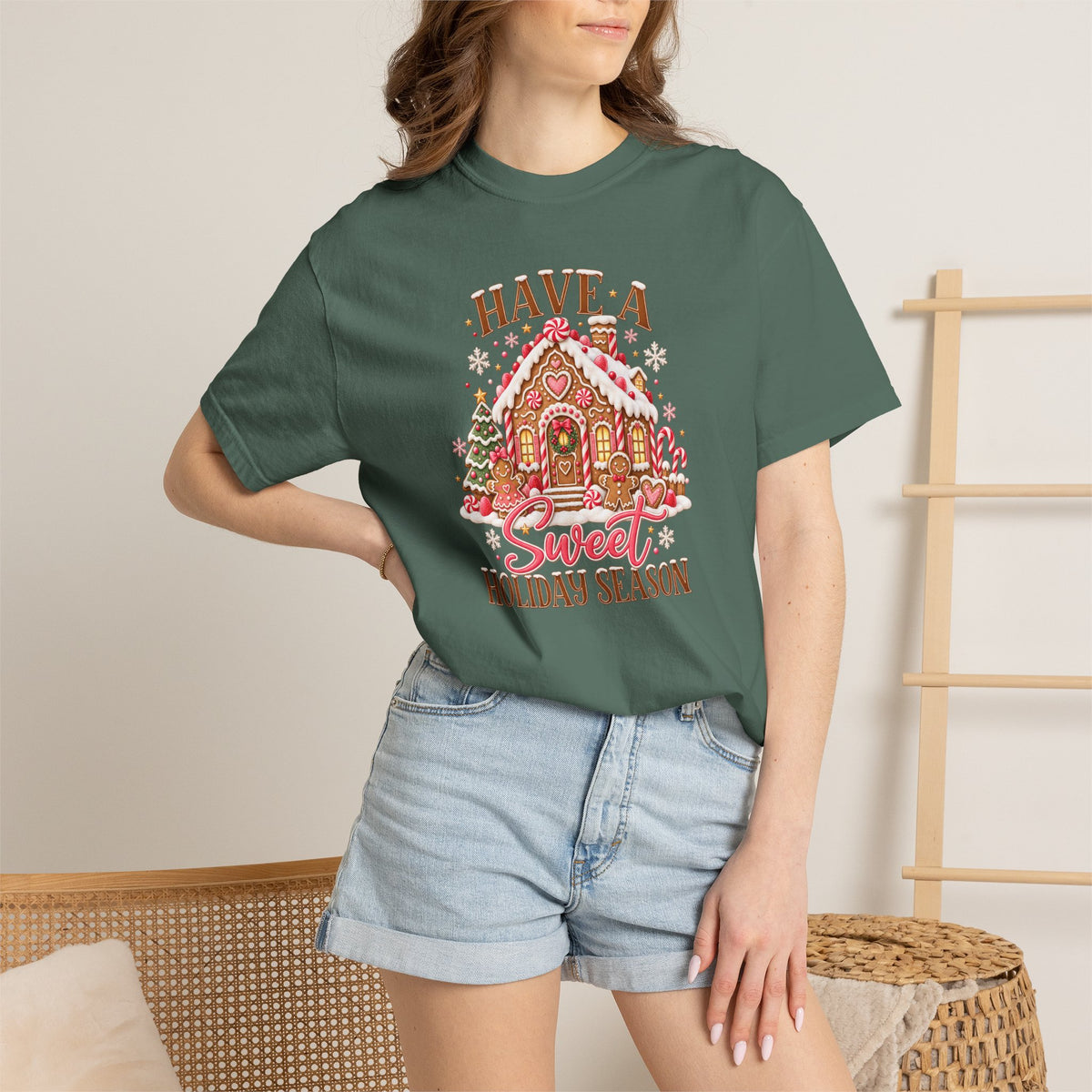Have a Sweet Holiday Season Gingerbread - Comfort Color Tee