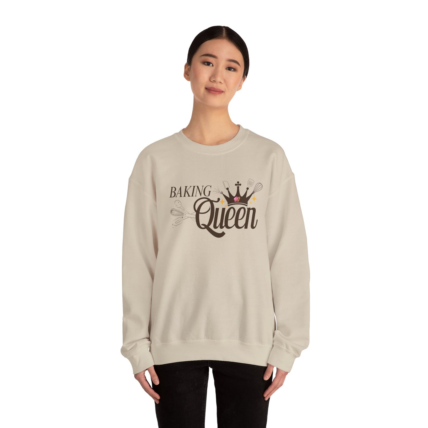Baking Queen Sweatshirt - Cozy Gift for Bakers, Kitchen Lover's Apparel, Baking Gifts, Queen of Baking Crewneck, Baking Enthusiast Clothing