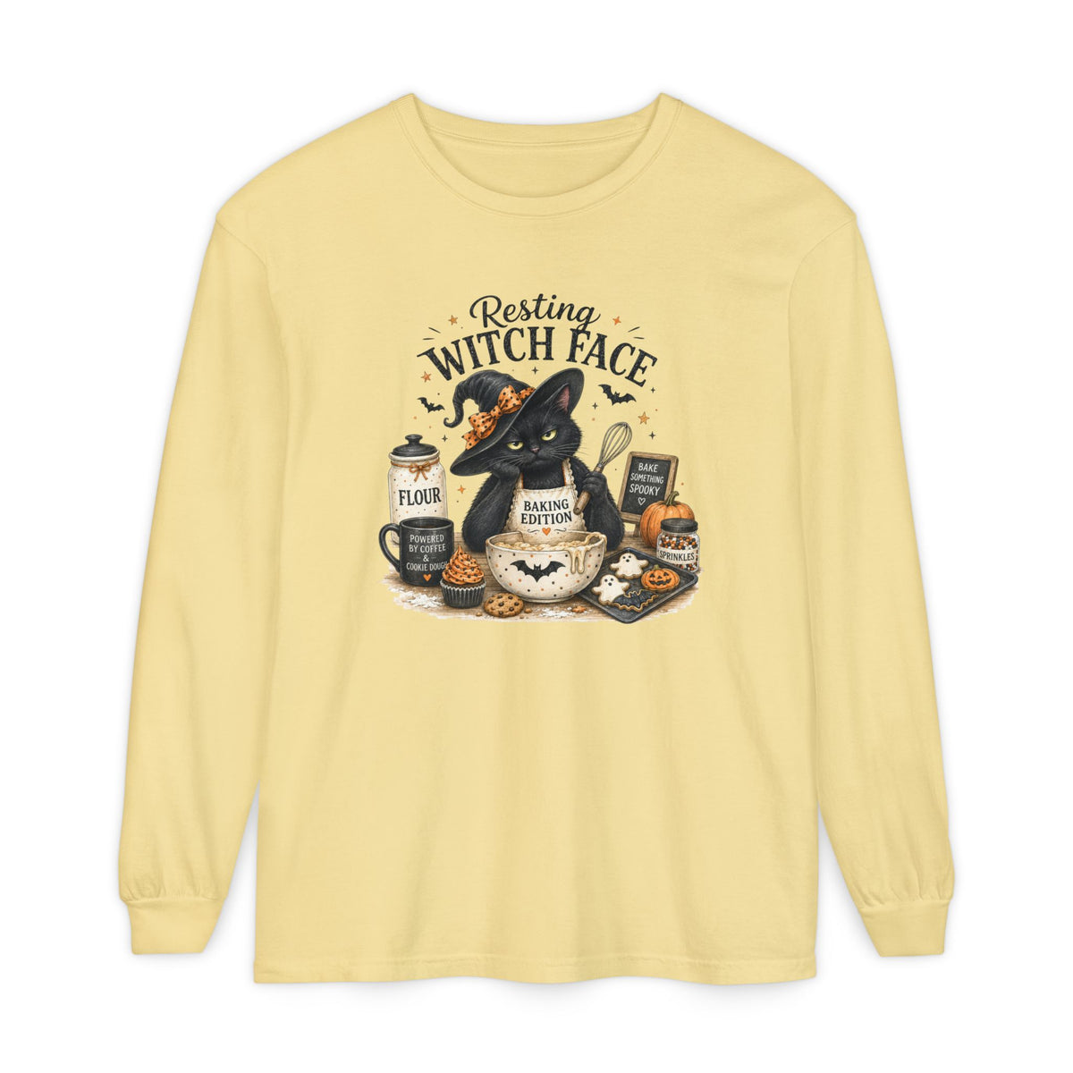 Resting Witch Face - Comfort Colors Long Sleeve Tee